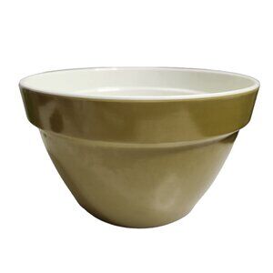 Vintage 100% Melamine 10.5 Bowl  Avocado Verde Olive Green Nesting Bowl